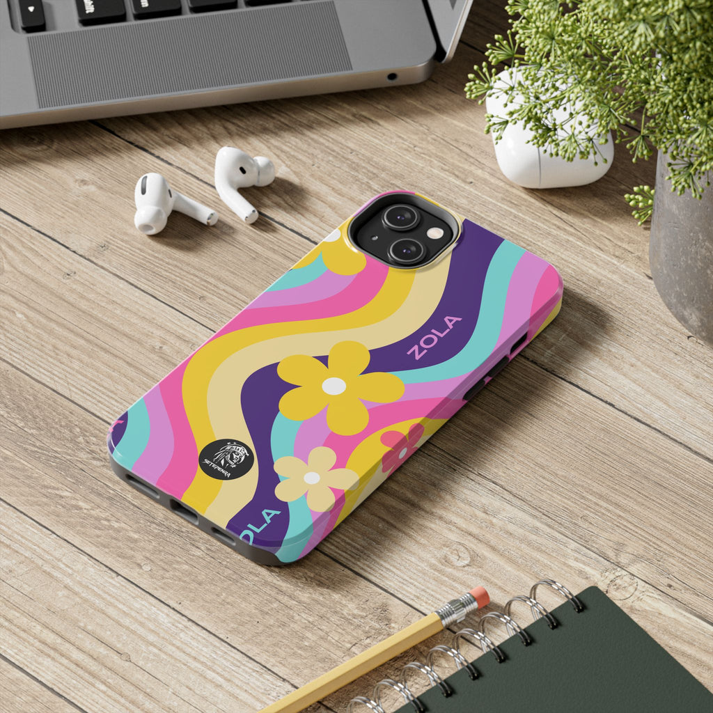 Zola Tough Phone Case (For iPhone, Galaxy & More) - Purple Wave
