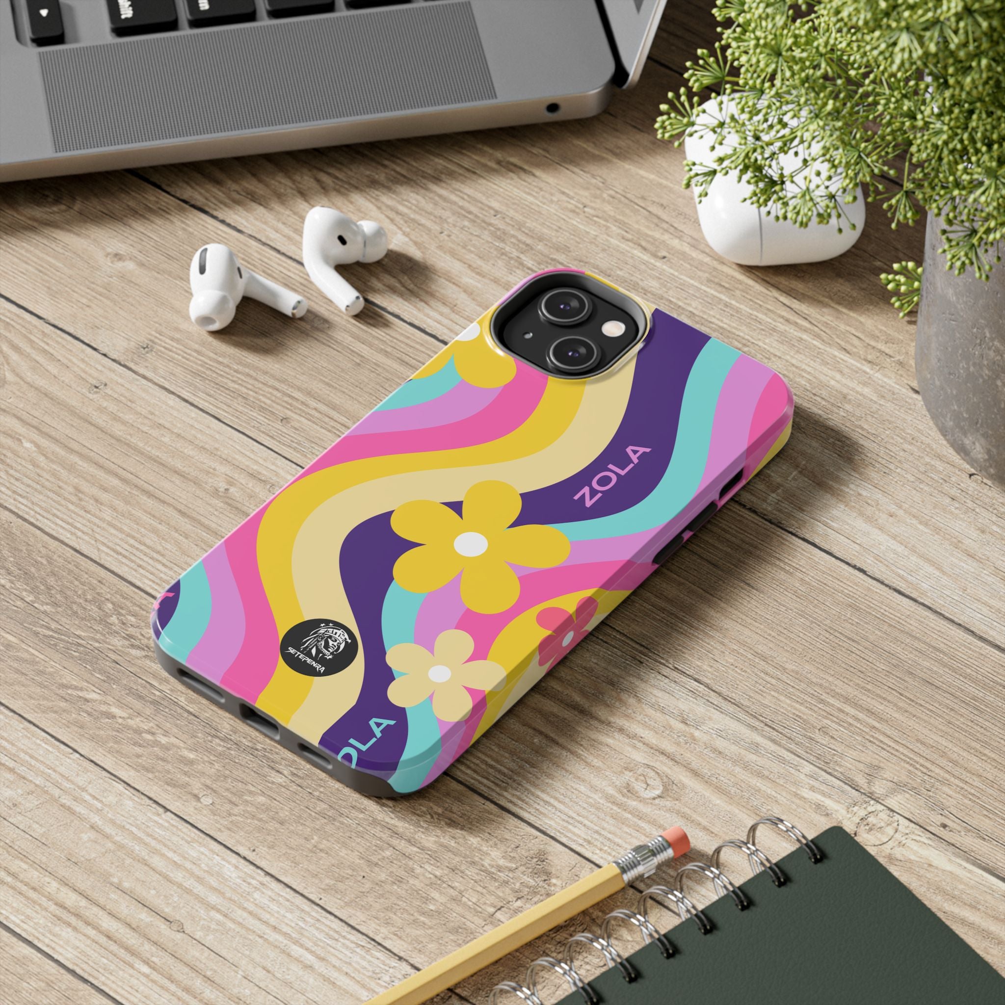 Zola Tough Phone Case (For iPhone, Galaxy & More) - Purple Wave