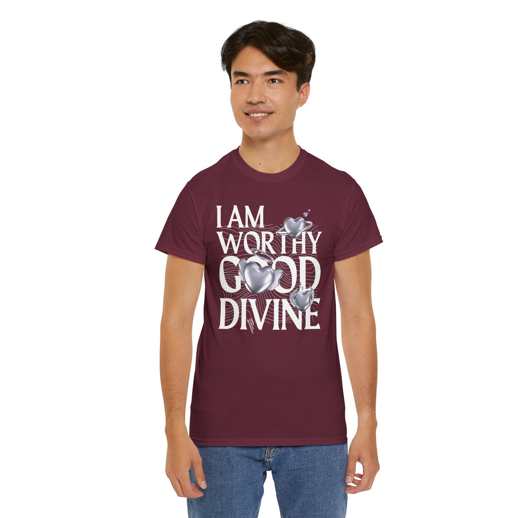 I AM WORTHY GOOD DIVINE Unisex Heavy Cotton Tee