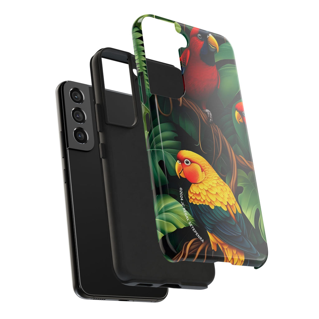 Tri-Parrot Tough Phone Case (For iPhone, Galaxy & More)