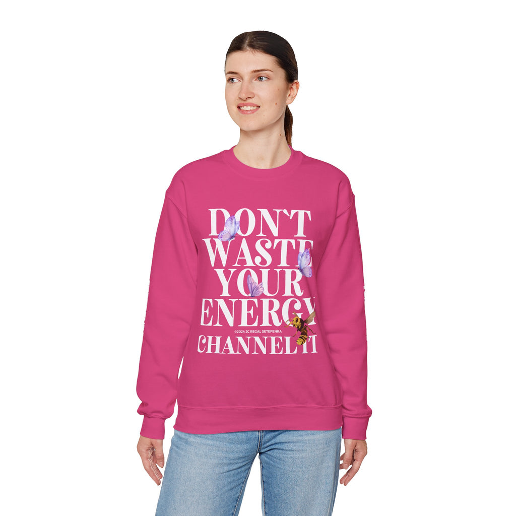 Channel It Unisex Heavy Blend™ Crewneck Sweatshirt (White Print)