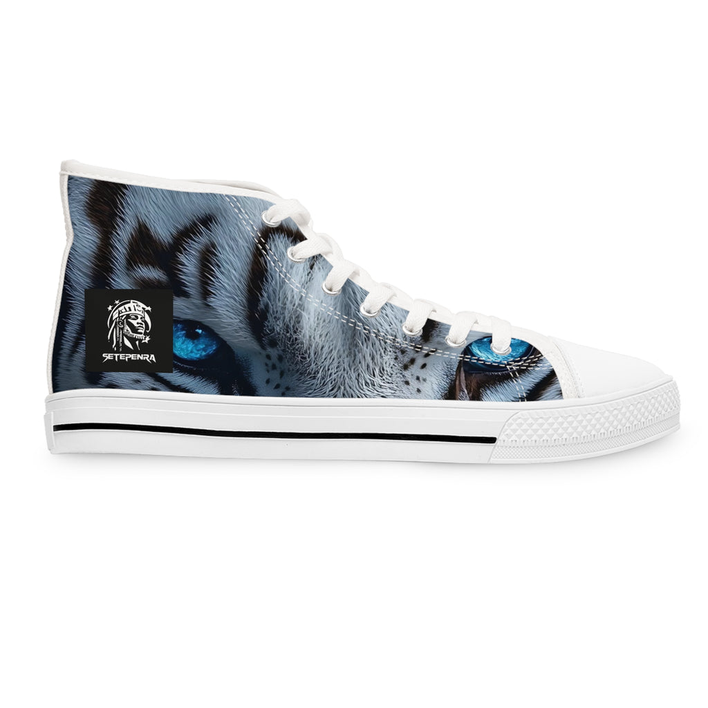 Primal Power Women's High Top Sneakers - White Tiger (1st Edition) SETEPENRA Shoes.