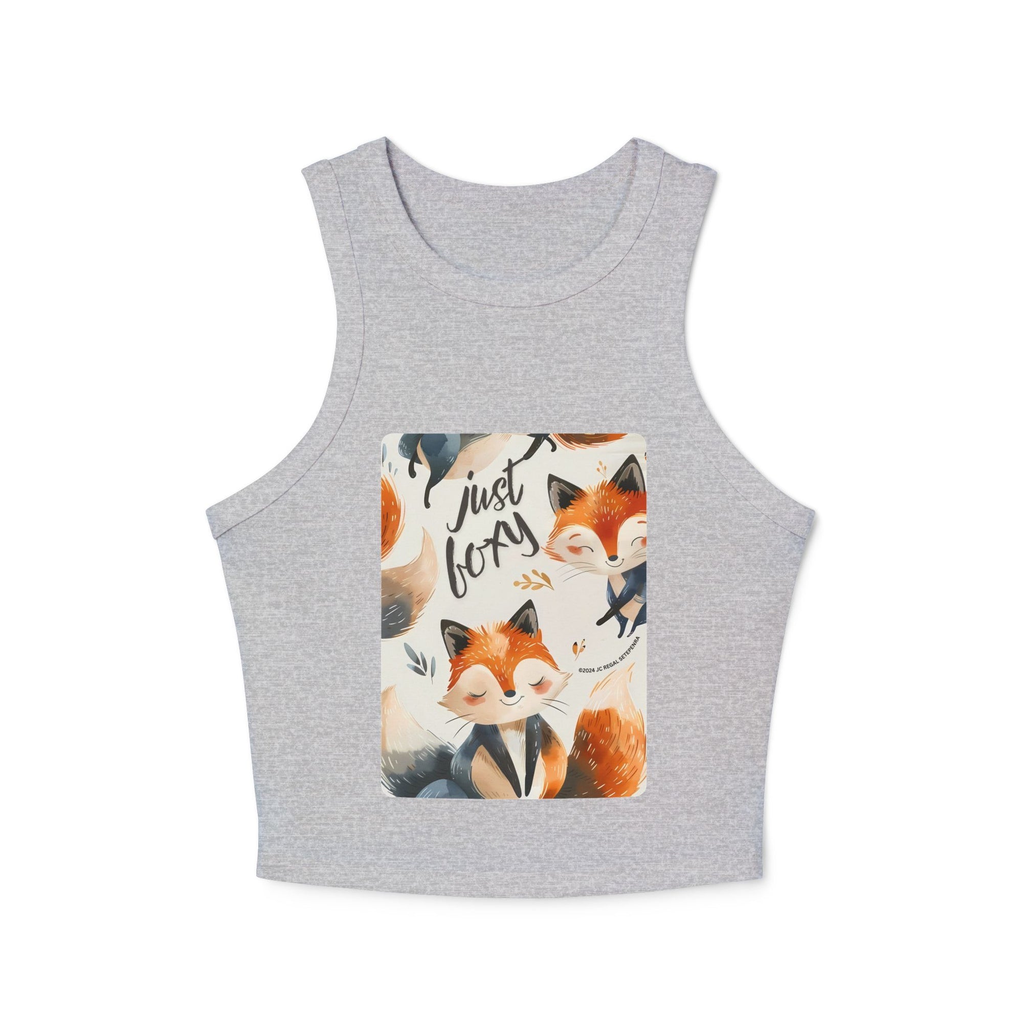 Just Foxy Women's Micro Rib Racer Tank Top SETEPENRA Tank Top.