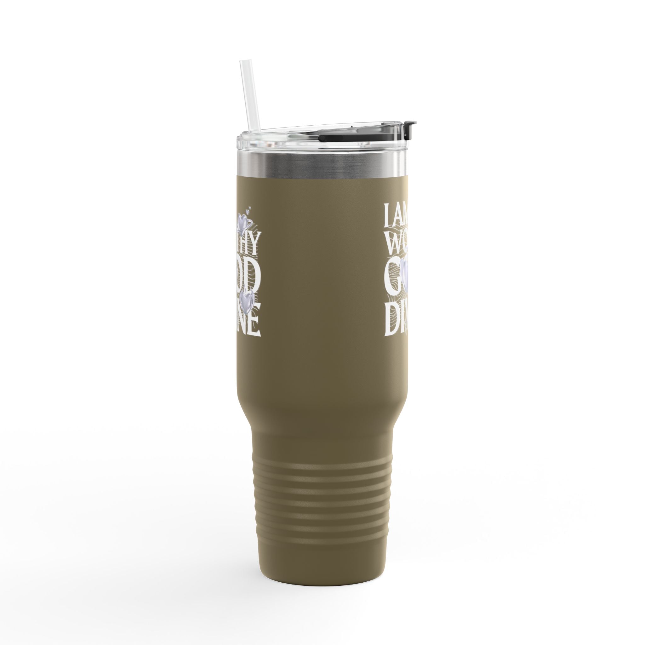 I AM WORTHY GOOD DIVINE Insulated Travel Mug, 40oz