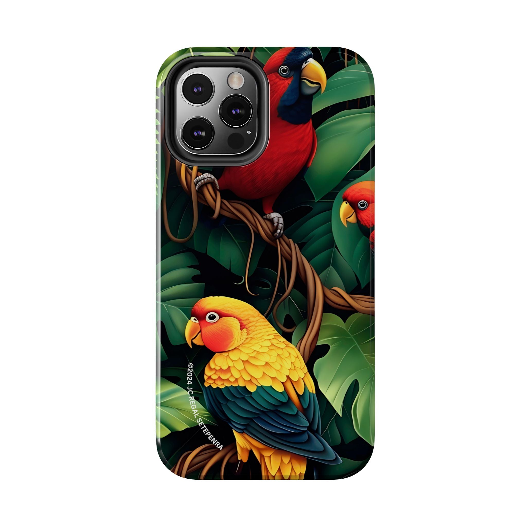 Tri-Parrot Tough Phone Case (For iPhone, Galaxy & More)