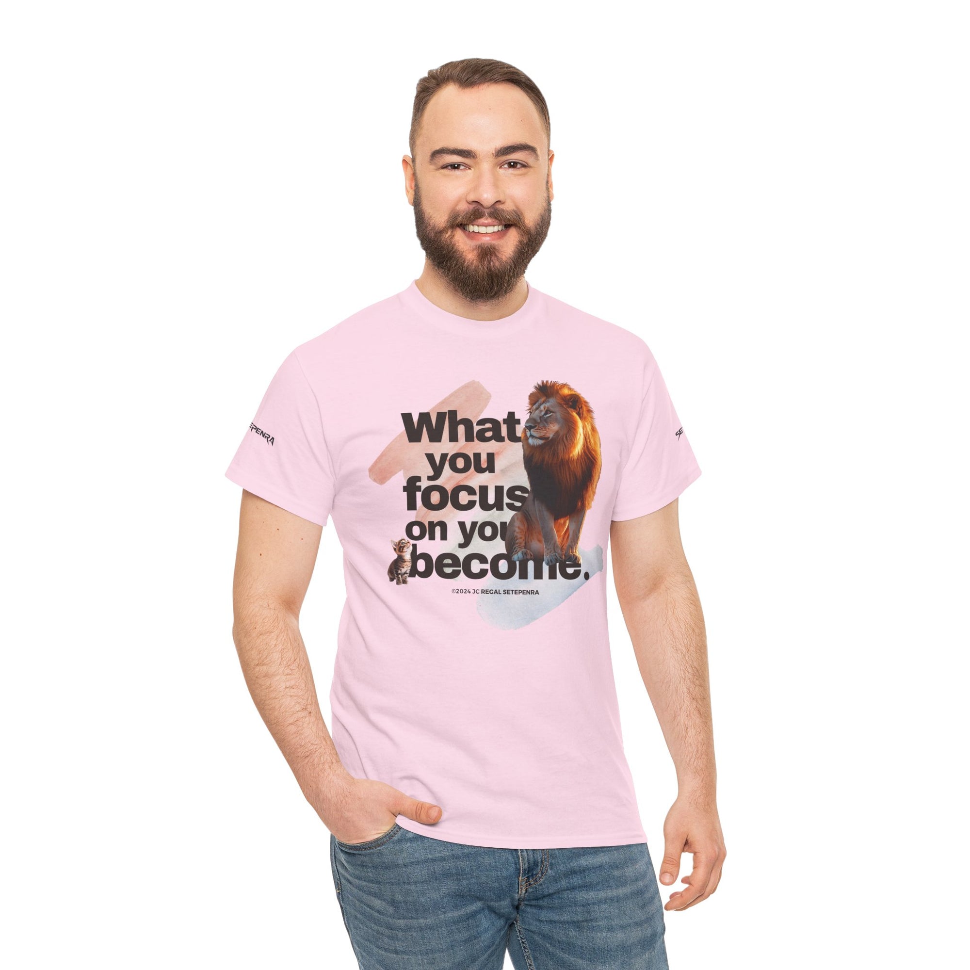 What You Focus On You Become Unisex Heavy Cotton Tee