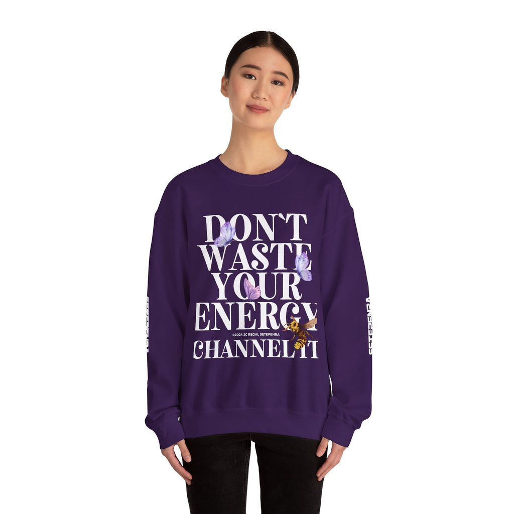 Channel It Unisex Heavy Blend™ Crewneck Sweatshirt (White Print)