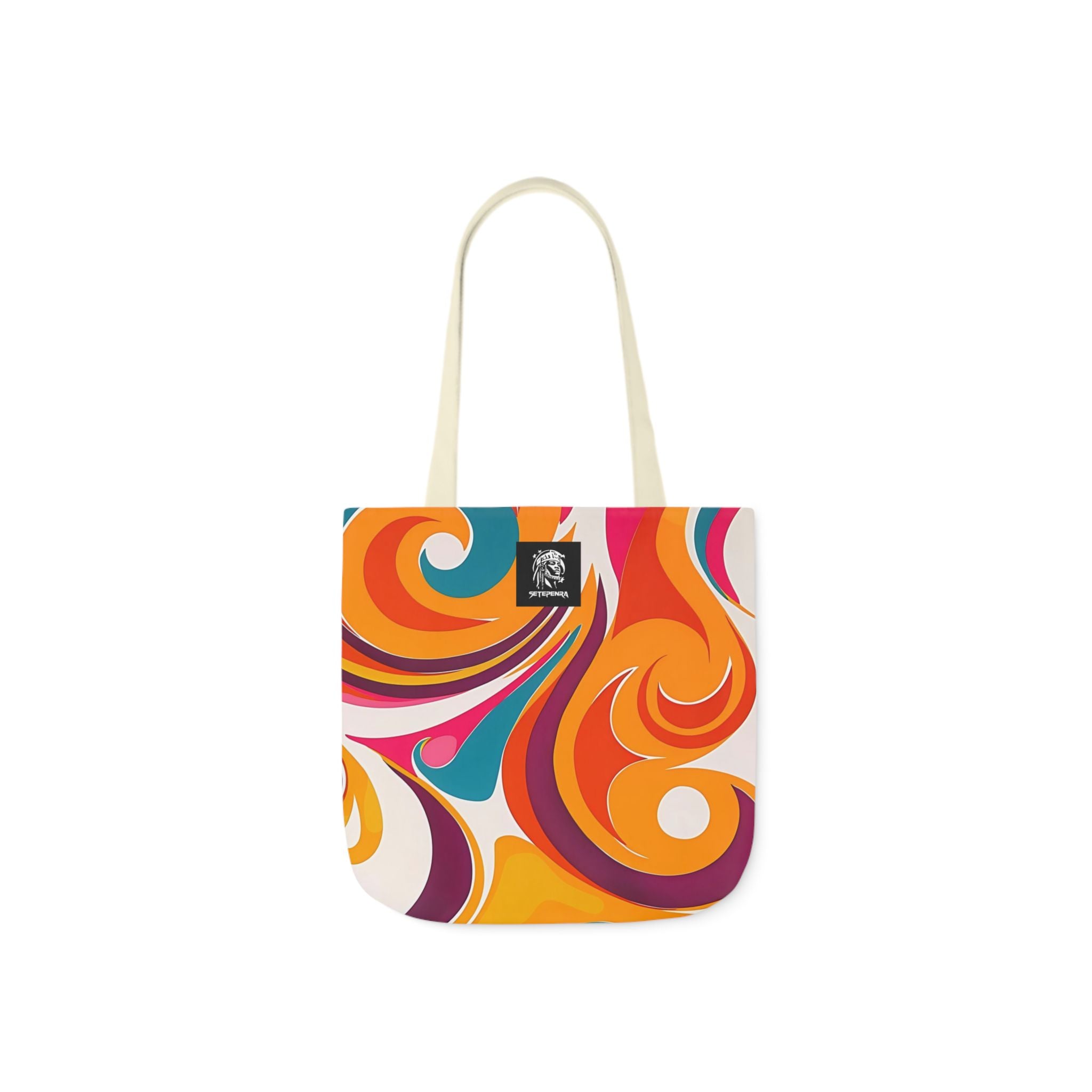 Golden Kandi Swirl  Canvas Tote Bag, 5-Color Straps SETEPENRA Accessories.