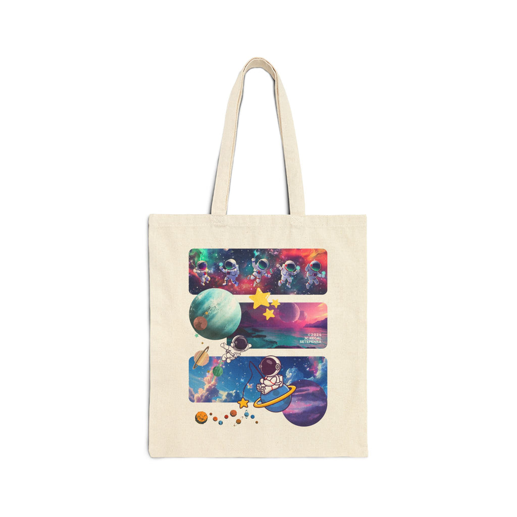 Astro Cosmo Cotton Canvas Tote Bag SETEPENRA Bags.