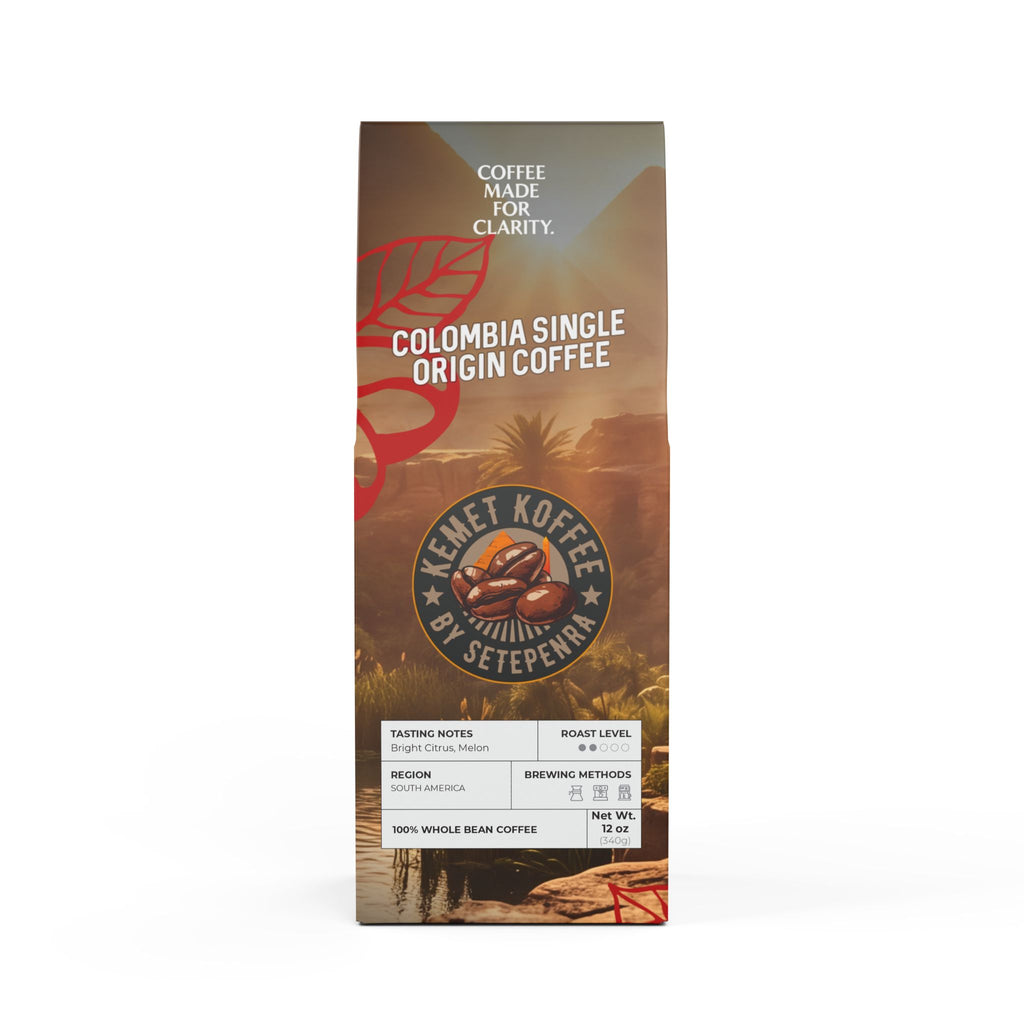 Kemet Koffee By Setepenra Colombia Single Origin Coffee (Light-Medium Roast)