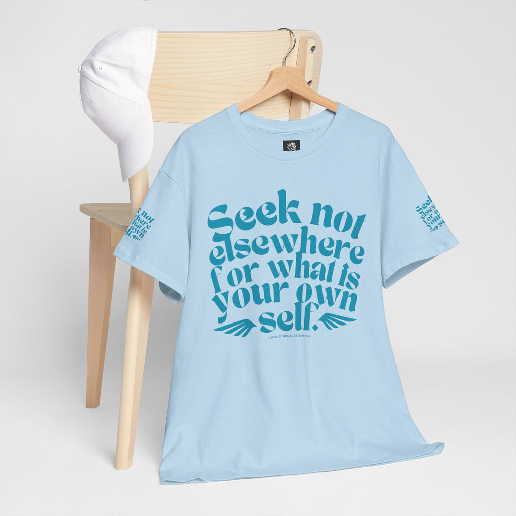 Seek Not Elsewhere (Aqua Edition) Unisex Heavy Cotton Tee