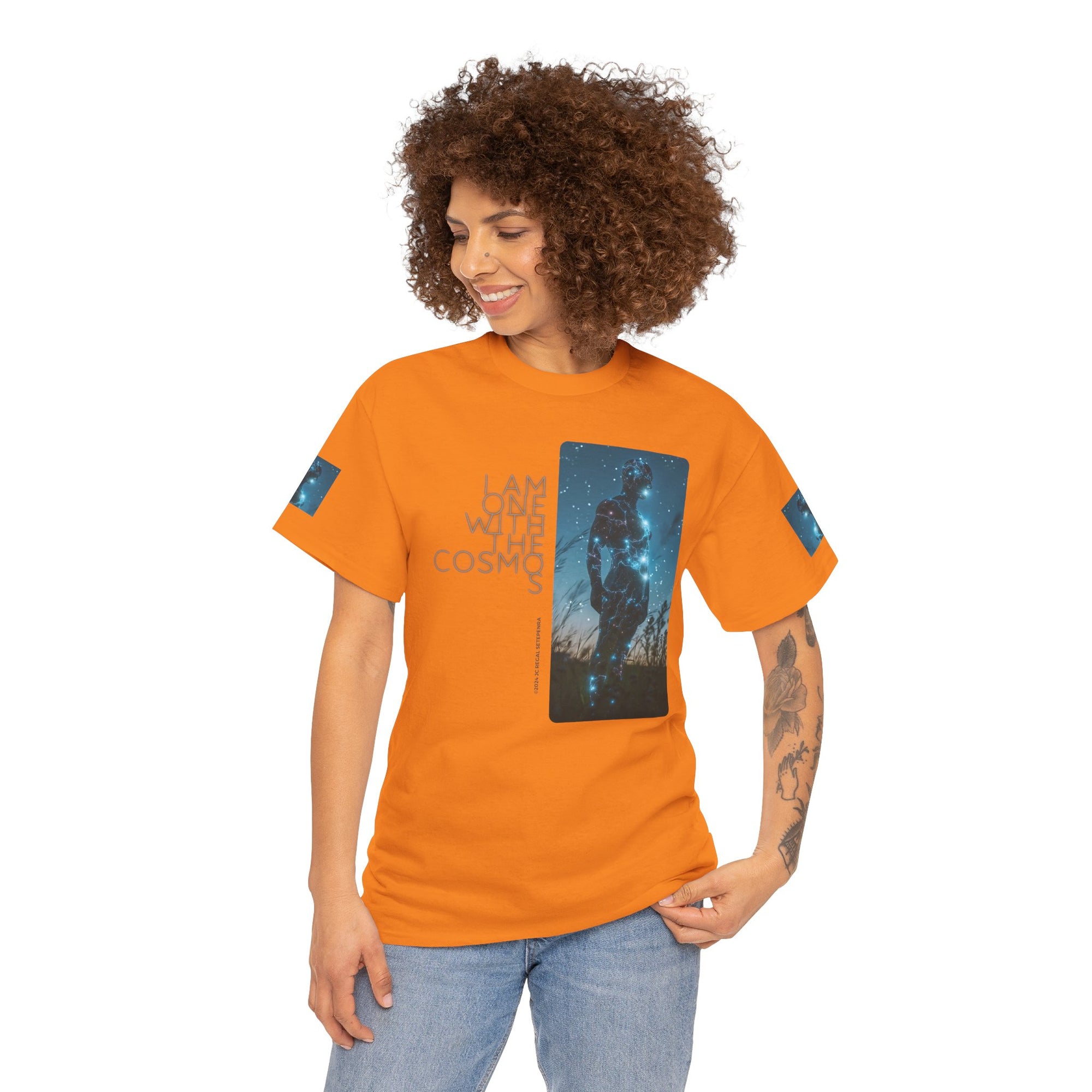 One With The Cosmos Unisex Heavy Cotton Tee
