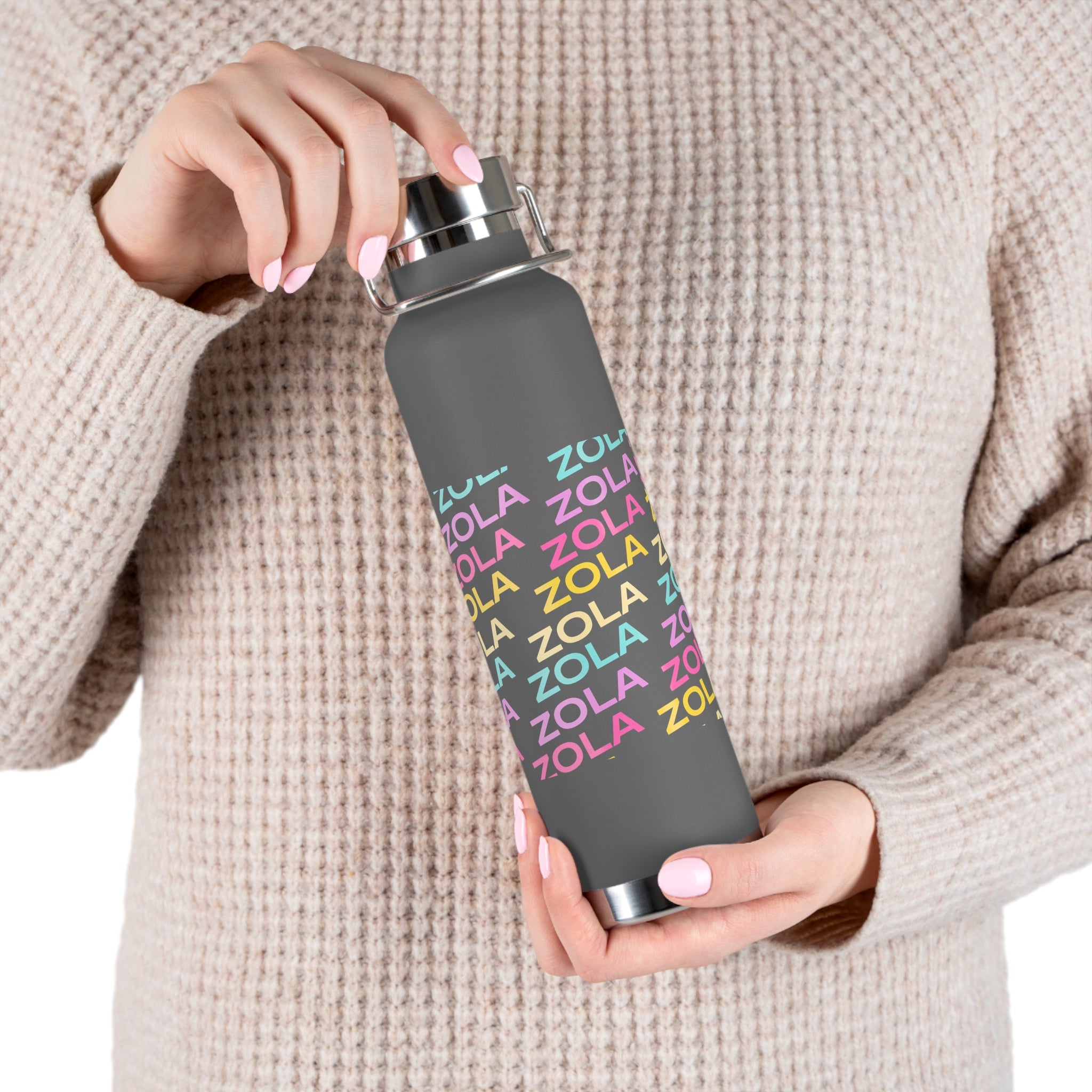 Zola Copper Vacuum Insulated Bottle, 22oz