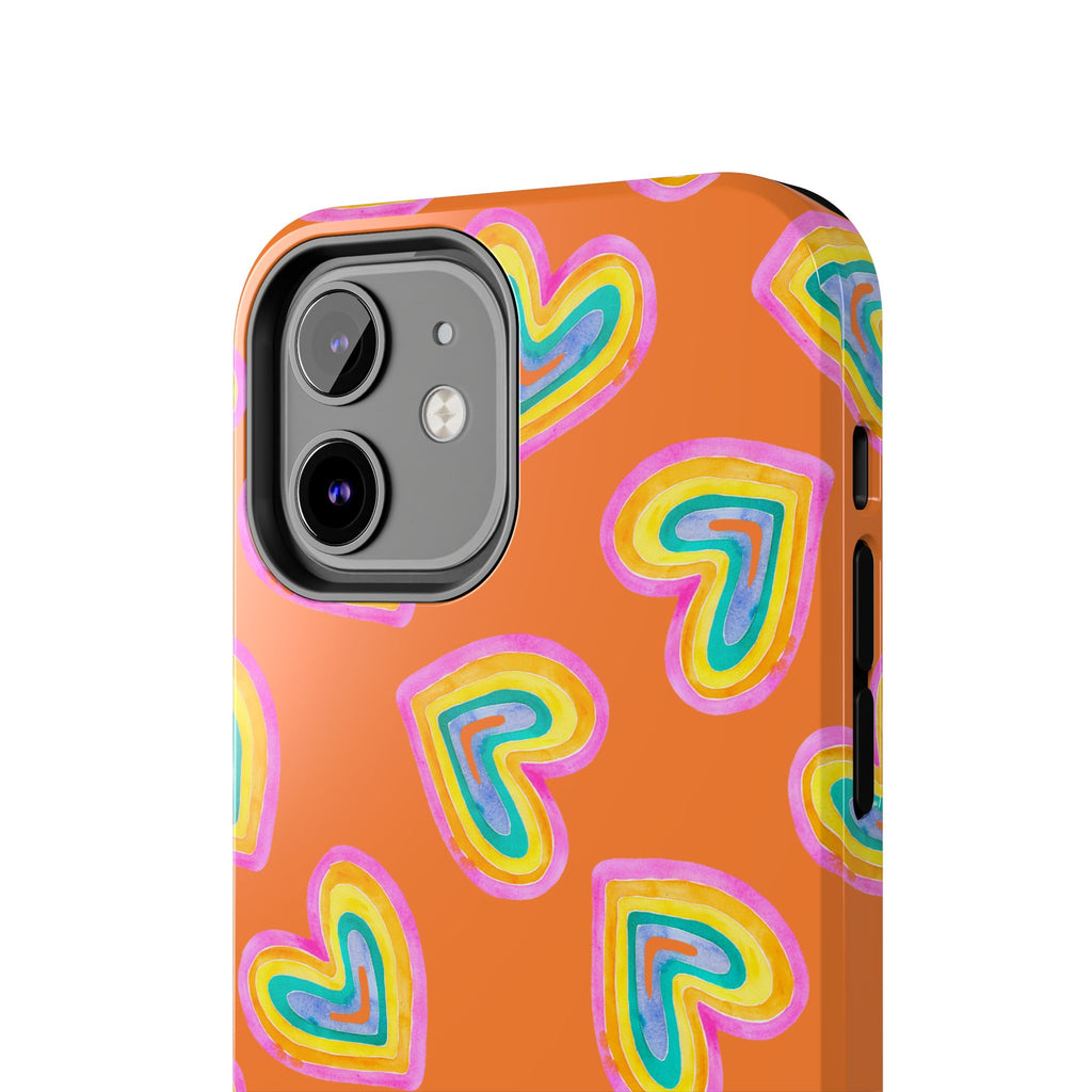 Rainbow Heart Tough Phone Case (For iPhone, Galaxy & More) - Crusta