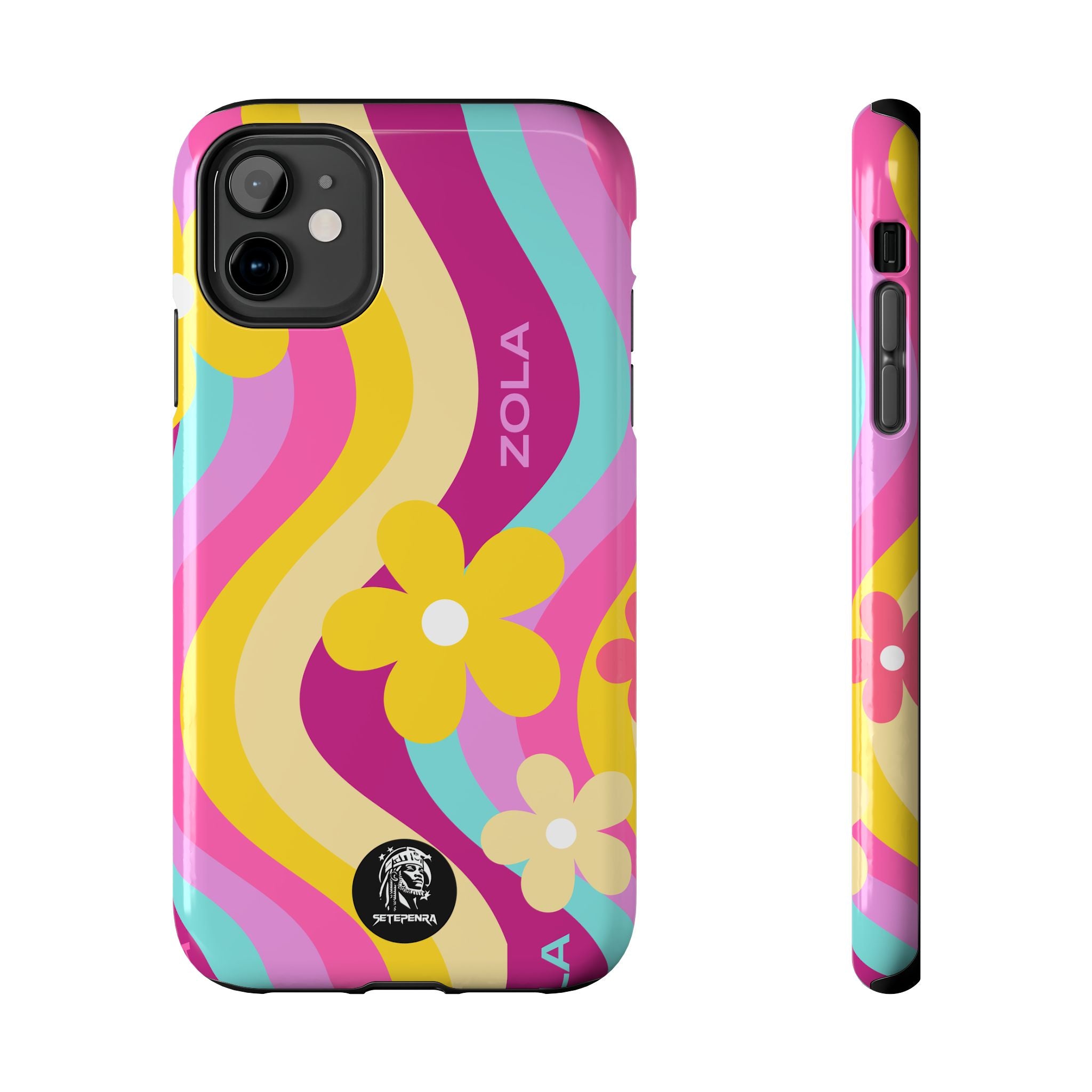 Zola Tough Phone Case (For iPhone, Galaxy & More) - Pink Wave SETEPENRA Phone Case.
