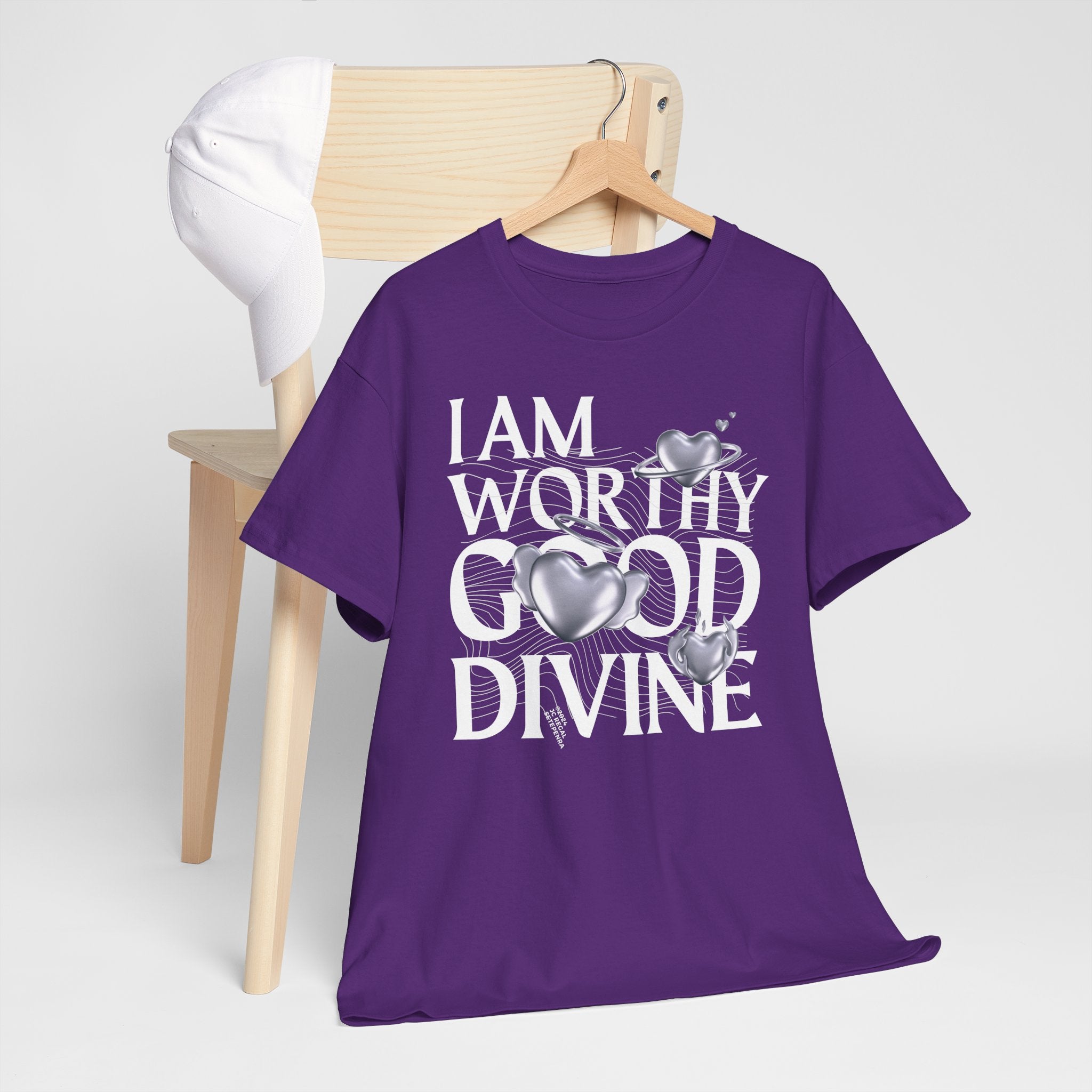 I AM WORTHY GOOD DIVINE Unisex Heavy Cotton Tee