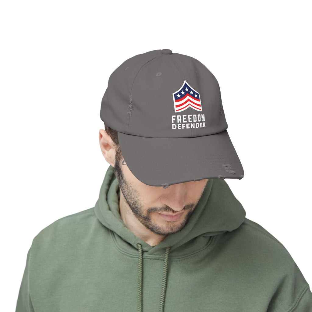 Freedom Defender Unisex Distressed Cap