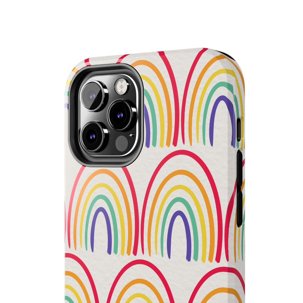 Retro Rainbow Tough Phone Case (For iPhone, Galaxy & More)