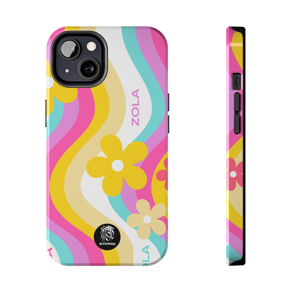 Zola Tough Phone Case (For iPhone, Galaxy & More) - White Wave