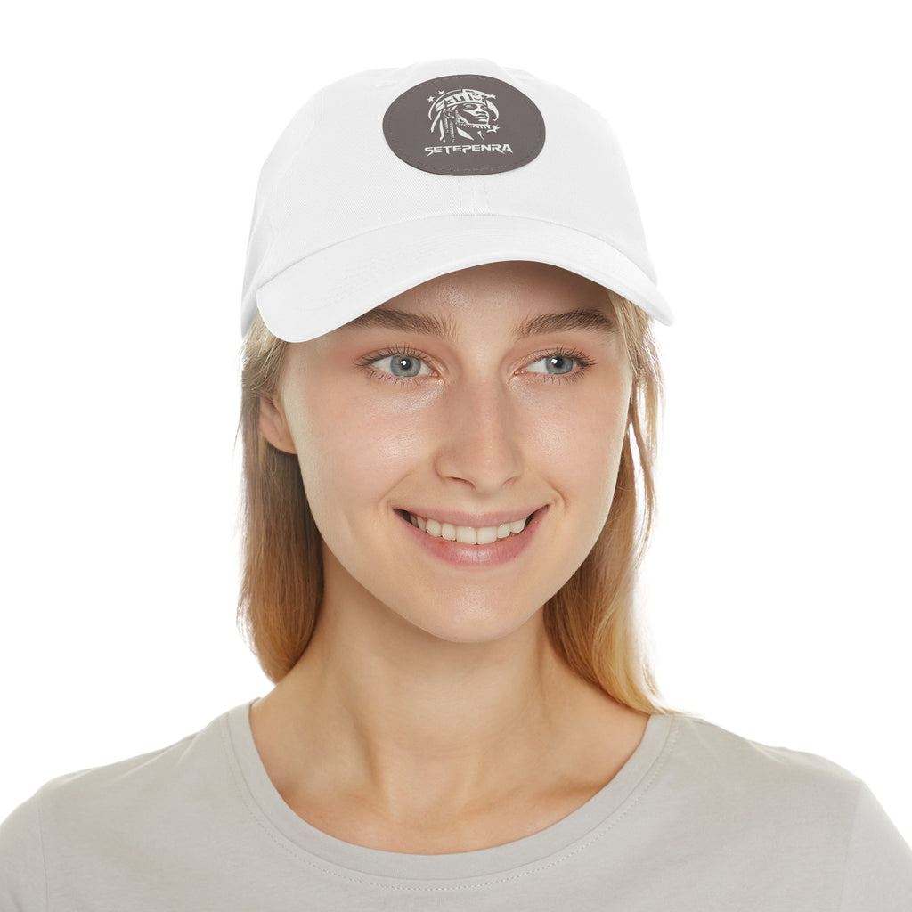SETEPENRA Dad Hat with Leather Patch (Round)