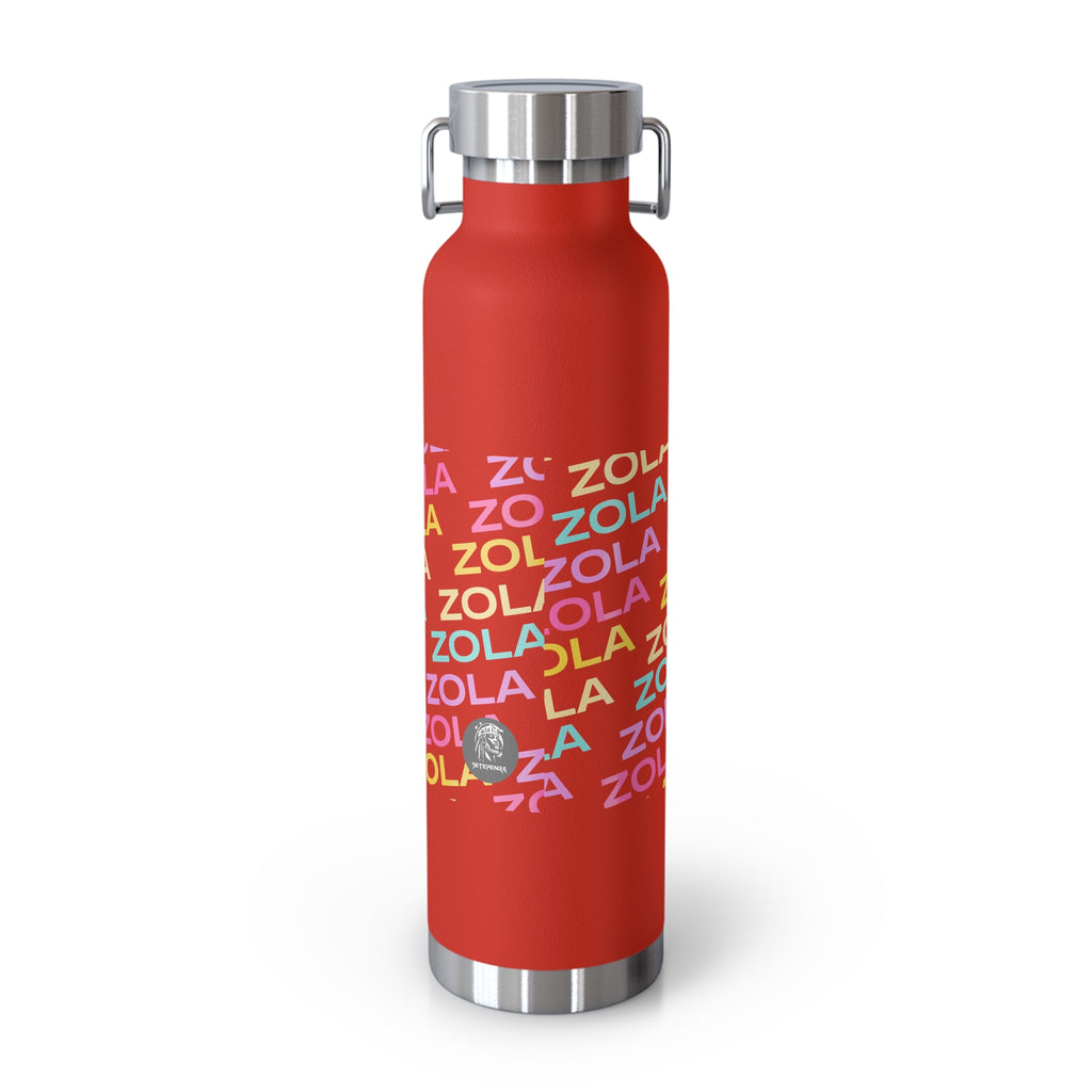 Zola Copper Vacuum Insulated Bottle, 22oz
