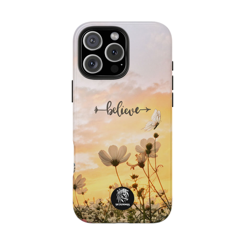 Believe Tough Phone Case (For iPhone, Galaxy & More) - Aesthetic Flower