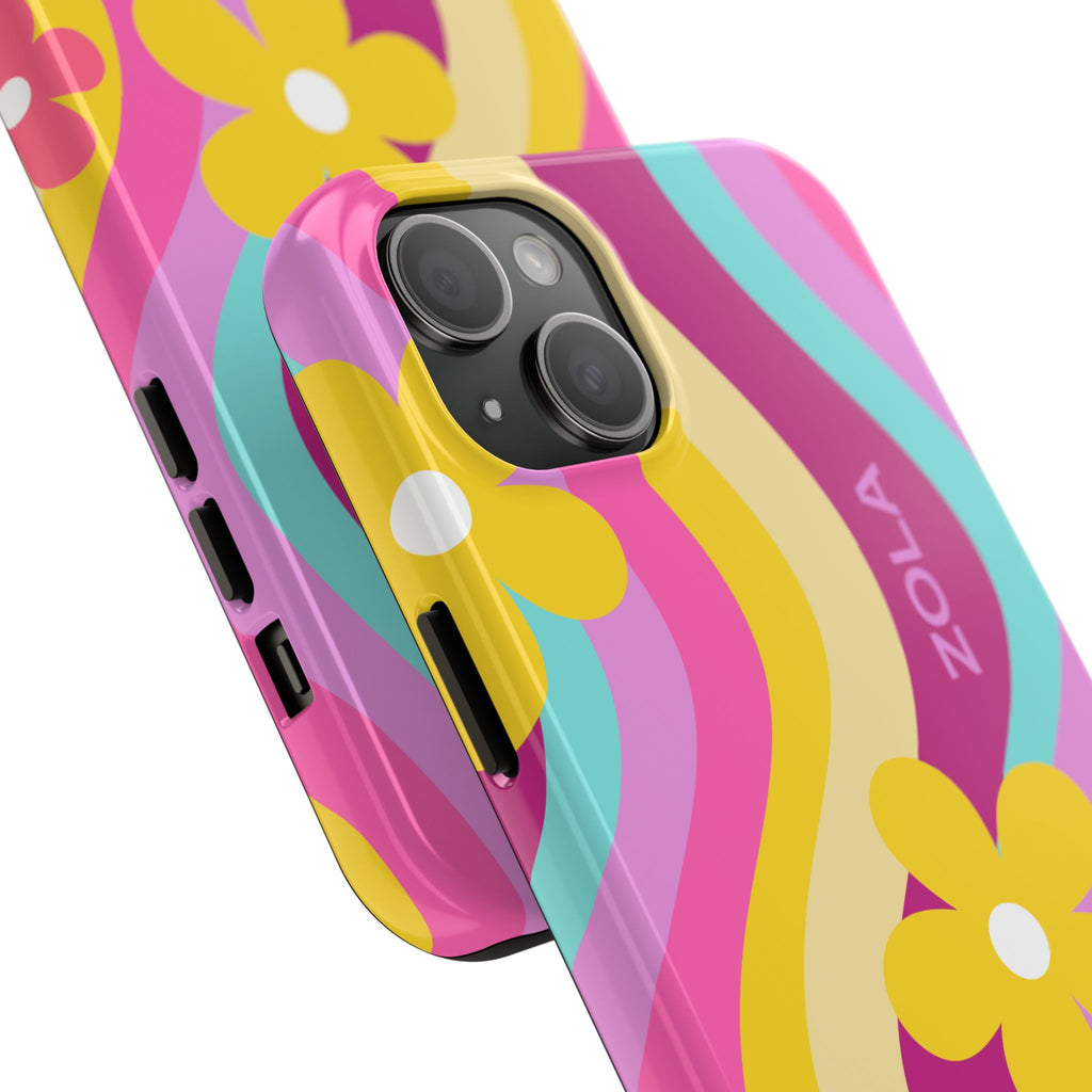 Zola Tough Phone Case (For iPhone, Galaxy & More) - Pink Wave