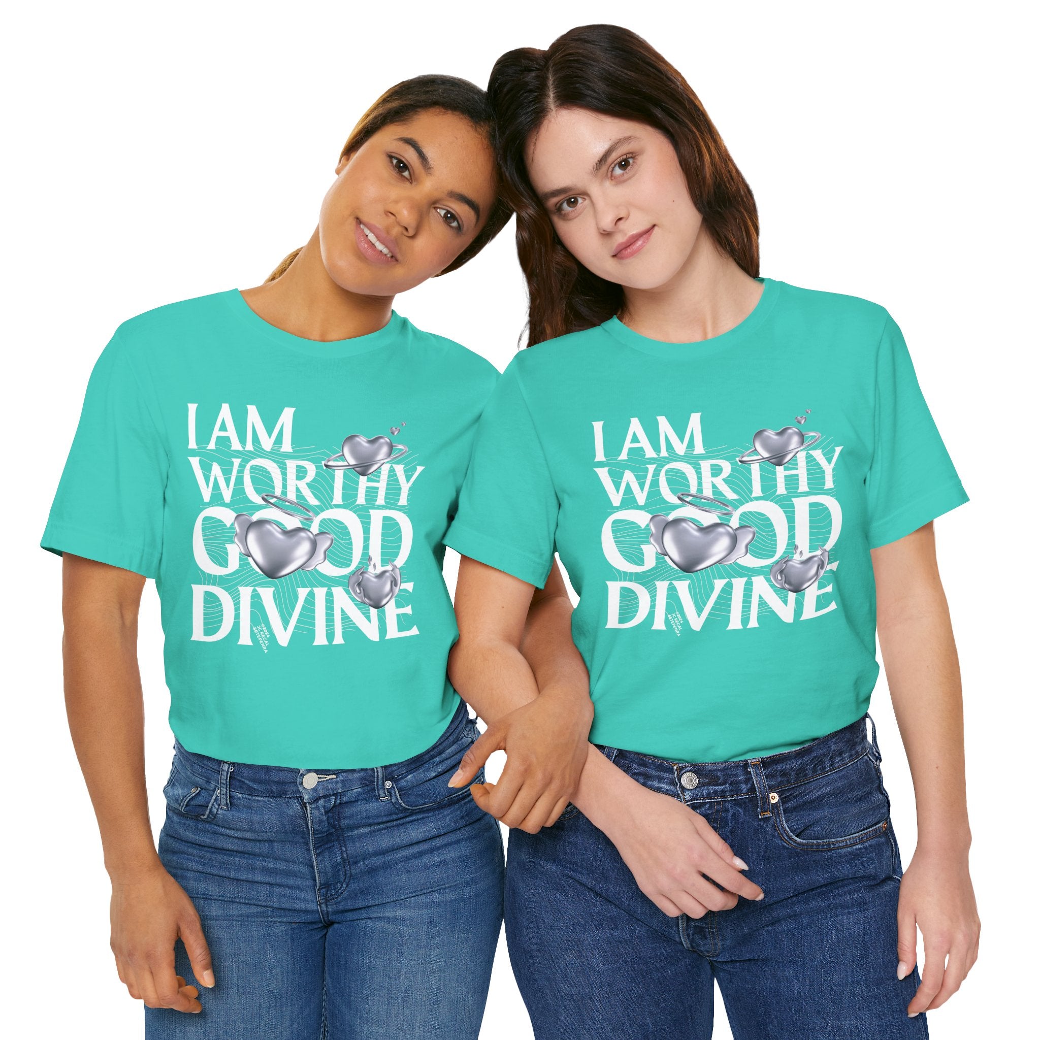 I AM WORTHY GOOD DIVINE Unisex Jersey Short Sleeve Tee