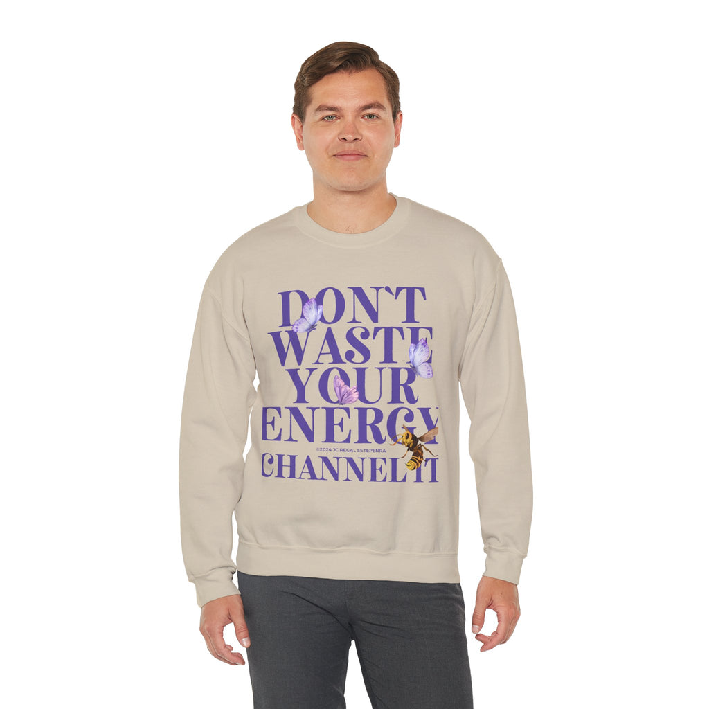 Channel It Unisex Heavy Blend™ Crewneck Sweatshirt (Purple Print)