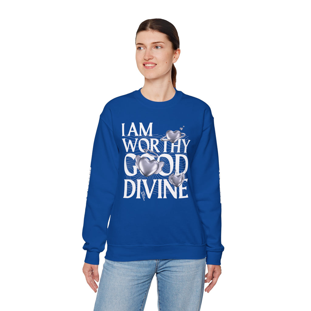I AM WORTHY GOOD DIVINE Unisex Heavy Blend™ Crewneck Sweatshirt