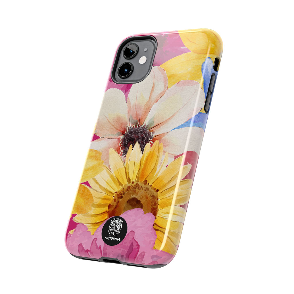Watercolor Flowers Tough Phone Case (For iPhone, Galaxy & More)