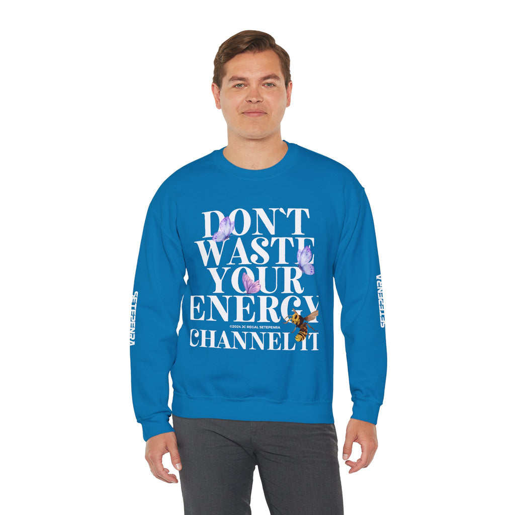 Channel It Unisex Heavy Blend™ Crewneck Sweatshirt (White Print)