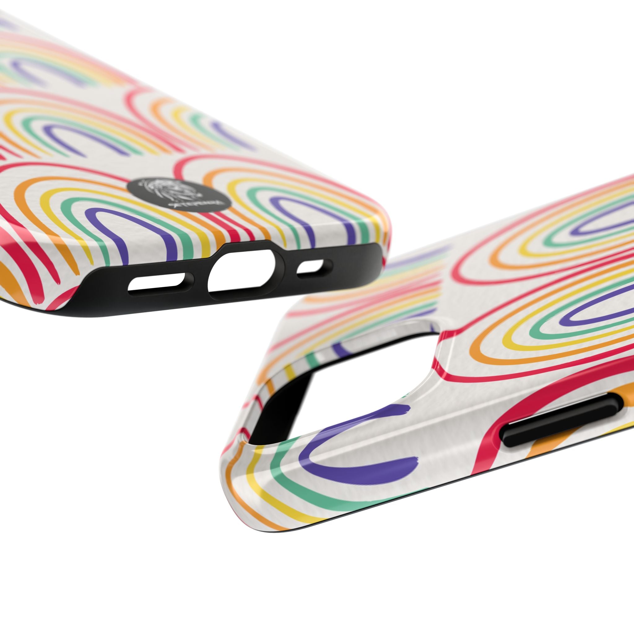 Retro Rainbow Tough Phone Case (For iPhone, Galaxy & More)
