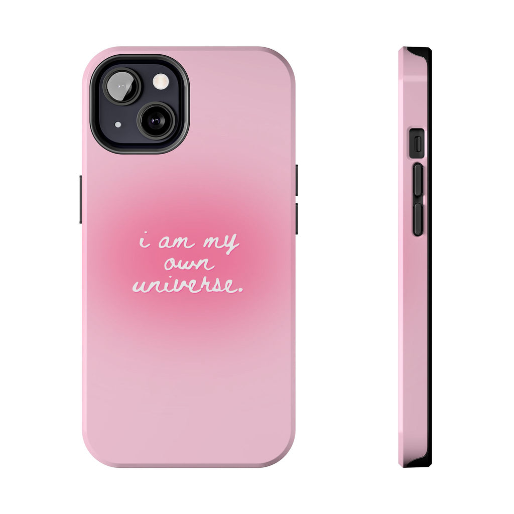 I Am My Own Universe — Pink Gradient Protective Cover Tough Phone Case