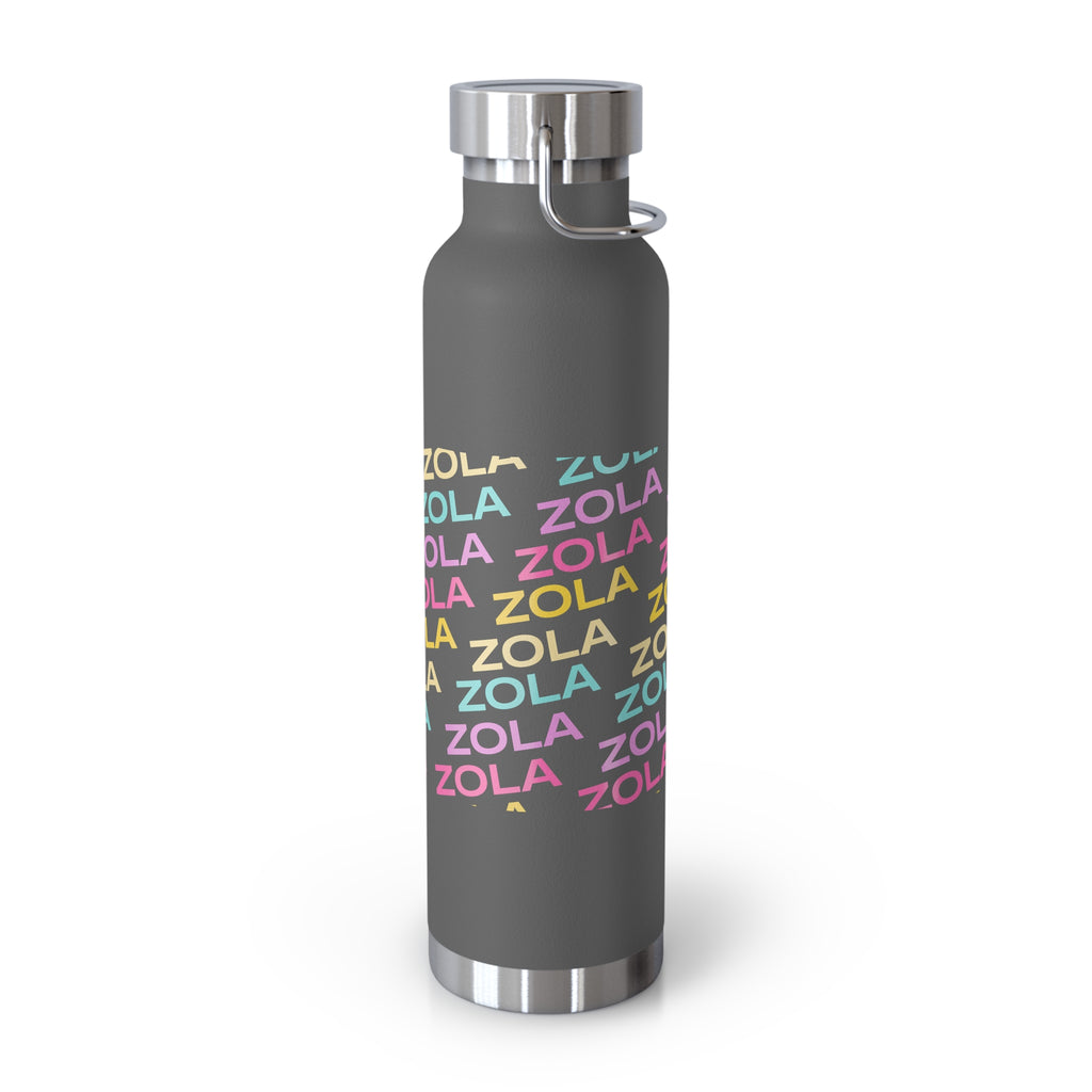 Zola Copper Vacuum Insulated Bottle, 22oz