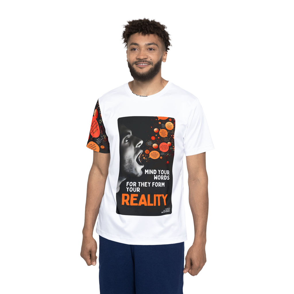 Mind Your Words Men's Sports Jersey (White) SETEPENRA All Over Prints.