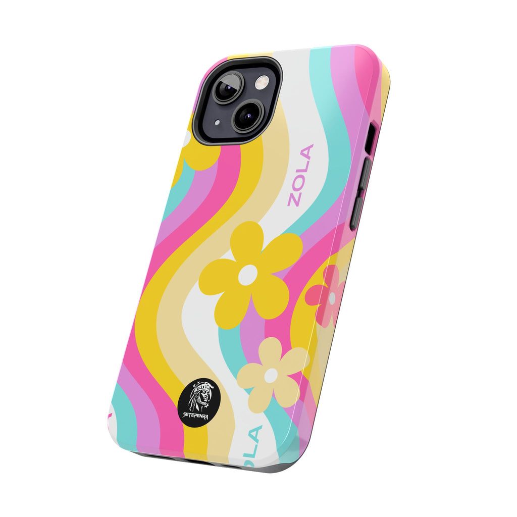 Zola Tough Phone Case (For iPhone, Galaxy & More) - White Wave