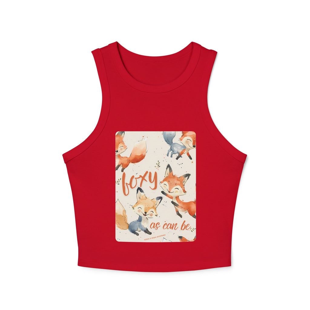 Foxy As Can Be Women's Micro Rib Racer Tank Top SETEPENRA Tank Top.