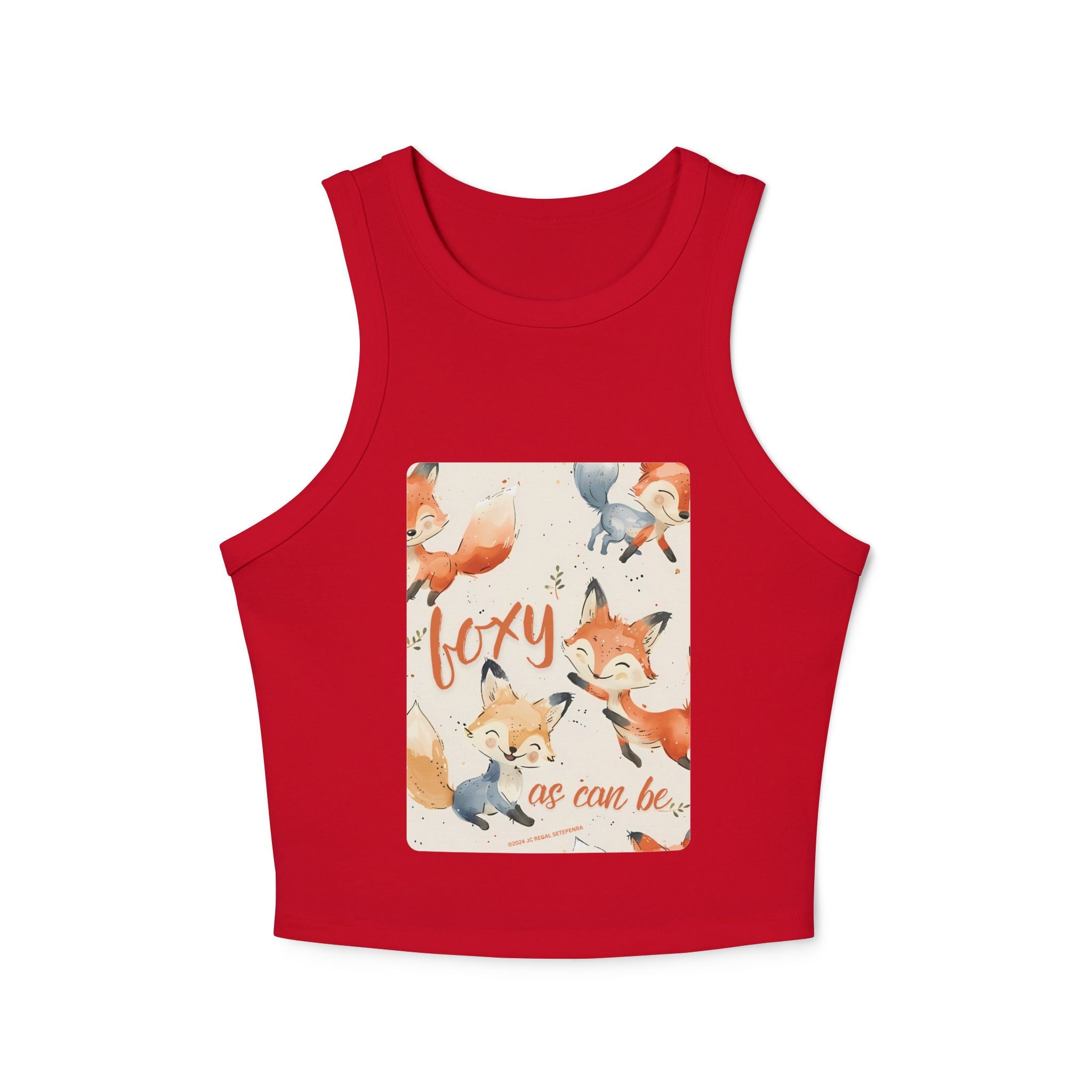 Foxy As Can Be Women's Micro Rib Racer Tank Top SETEPENRA Tank Top.