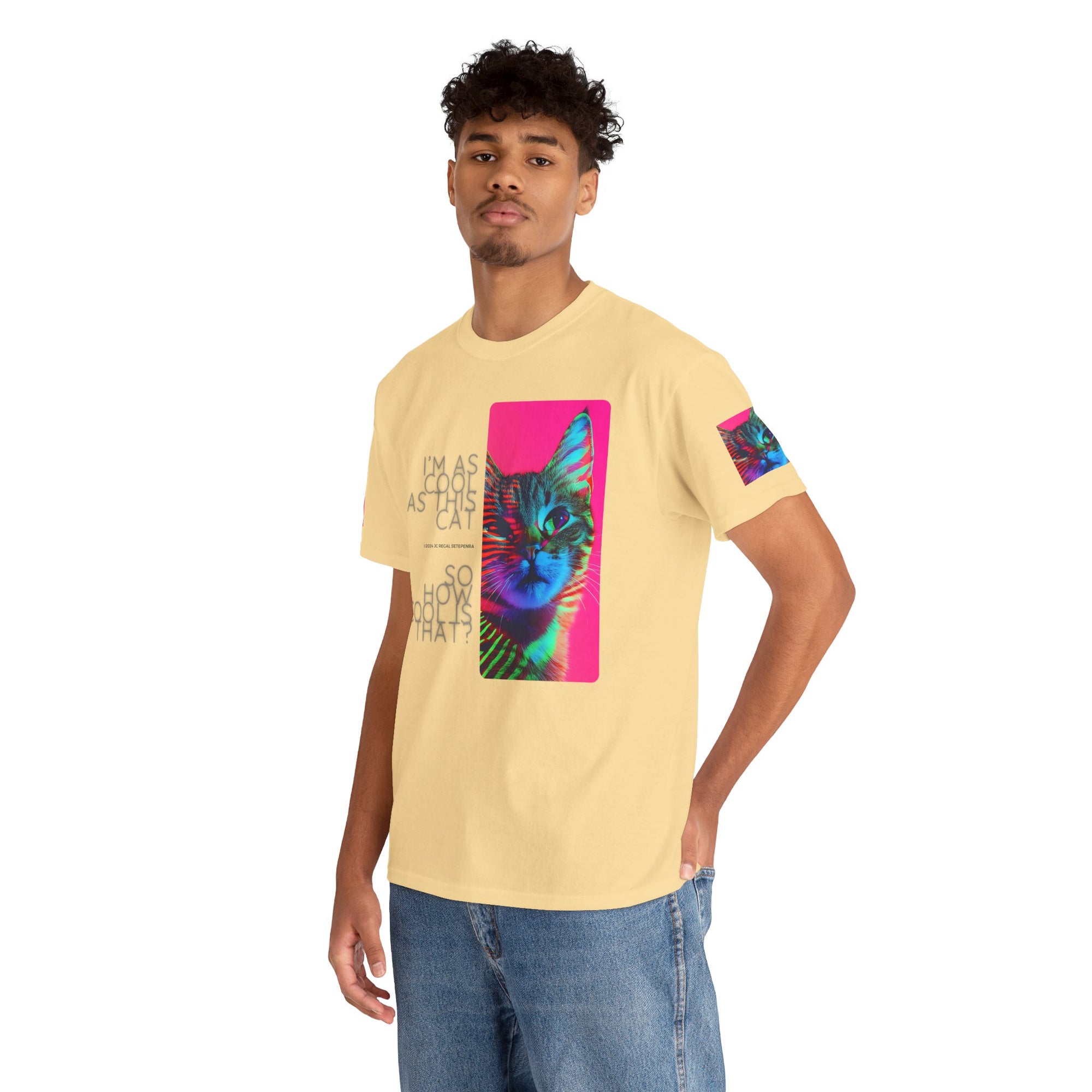 Cool Cat (Whiskers 2) Unisex Heavy Cotton Tee