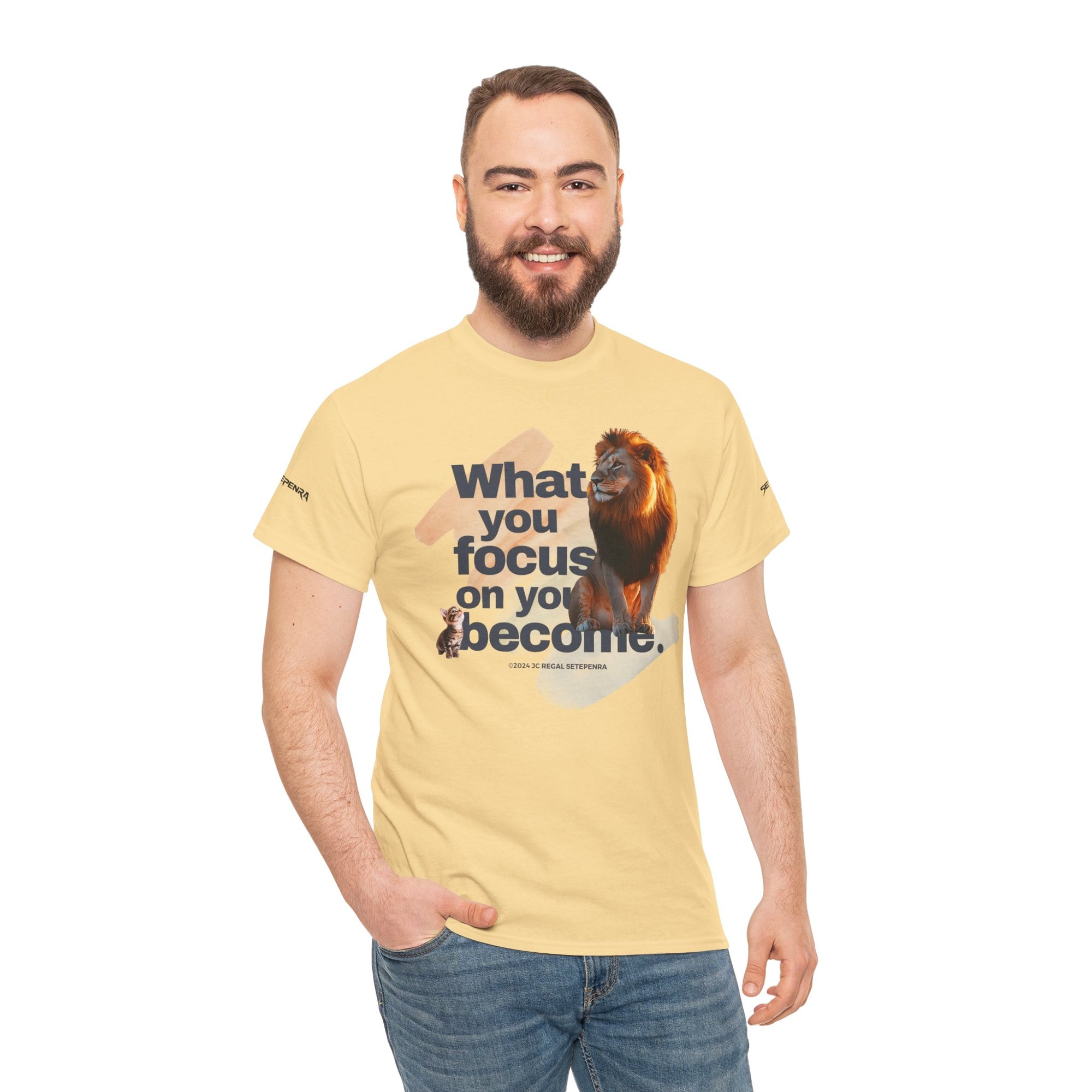 What You Focus On You Become Unisex Heavy Cotton Tee
