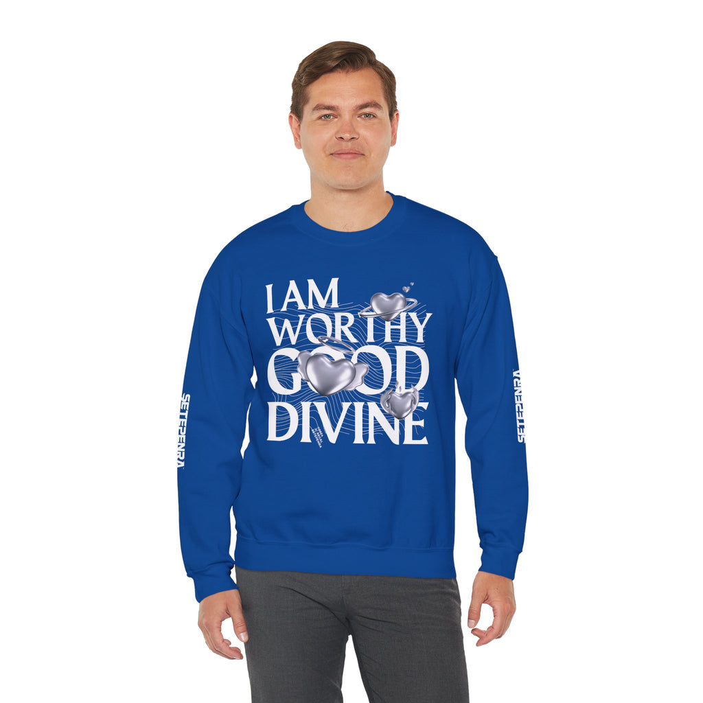 I AM WORTHY GOOD DIVINE Unisex Heavy Blend™ Crewneck Sweatshirt