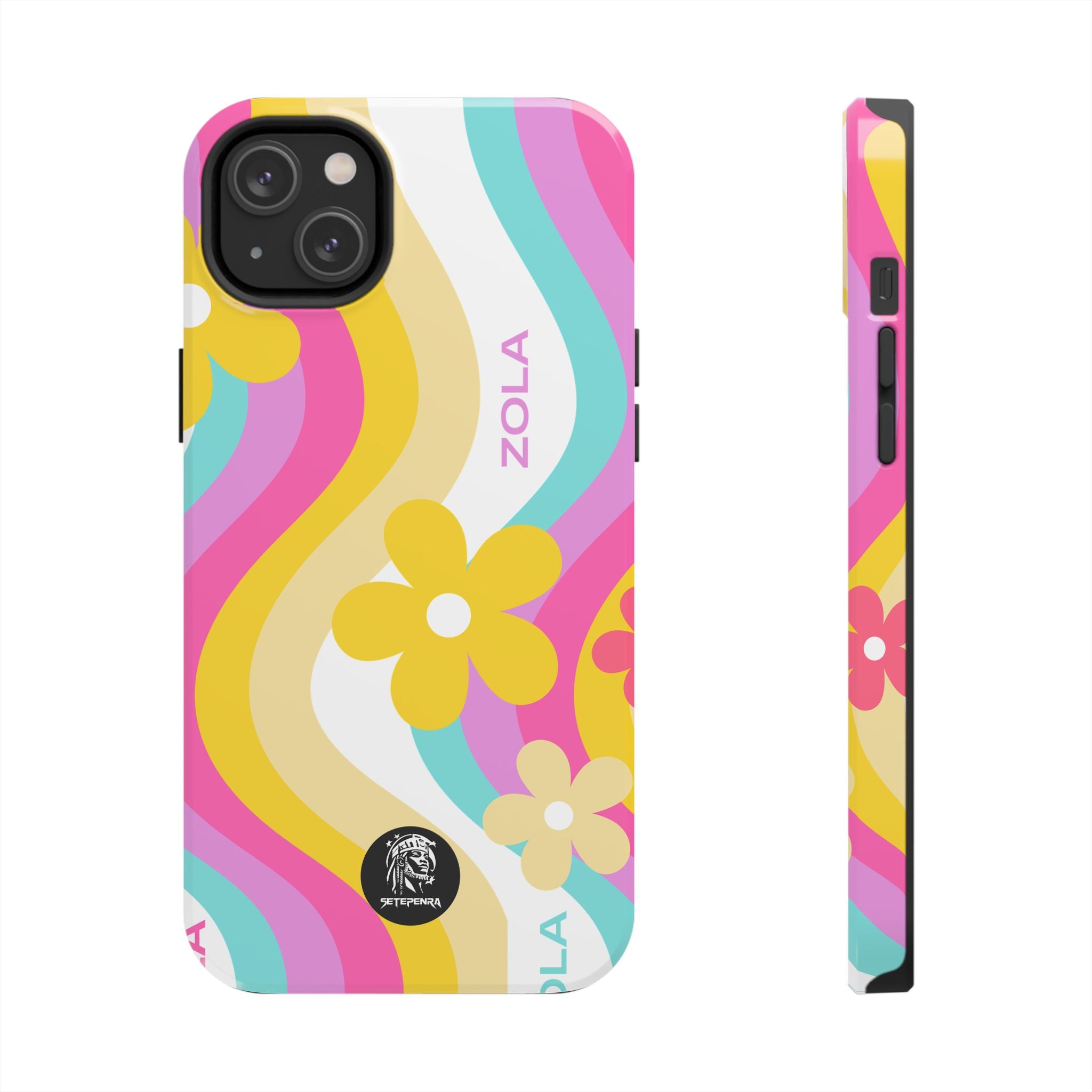 Zola Tough Phone Case (For iPhone, Galaxy & More) - White Wave