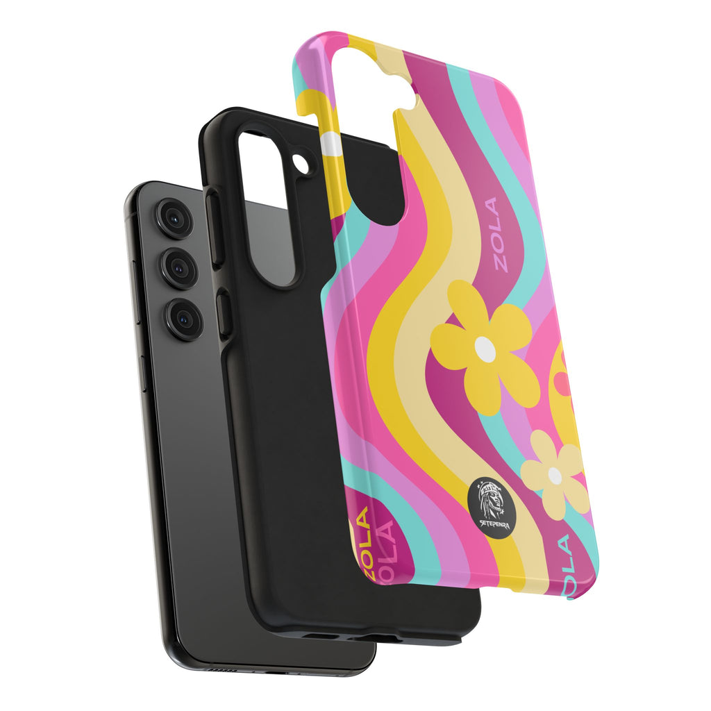 Zola Tough Phone Case (For iPhone, Galaxy & More) - Pink Wave