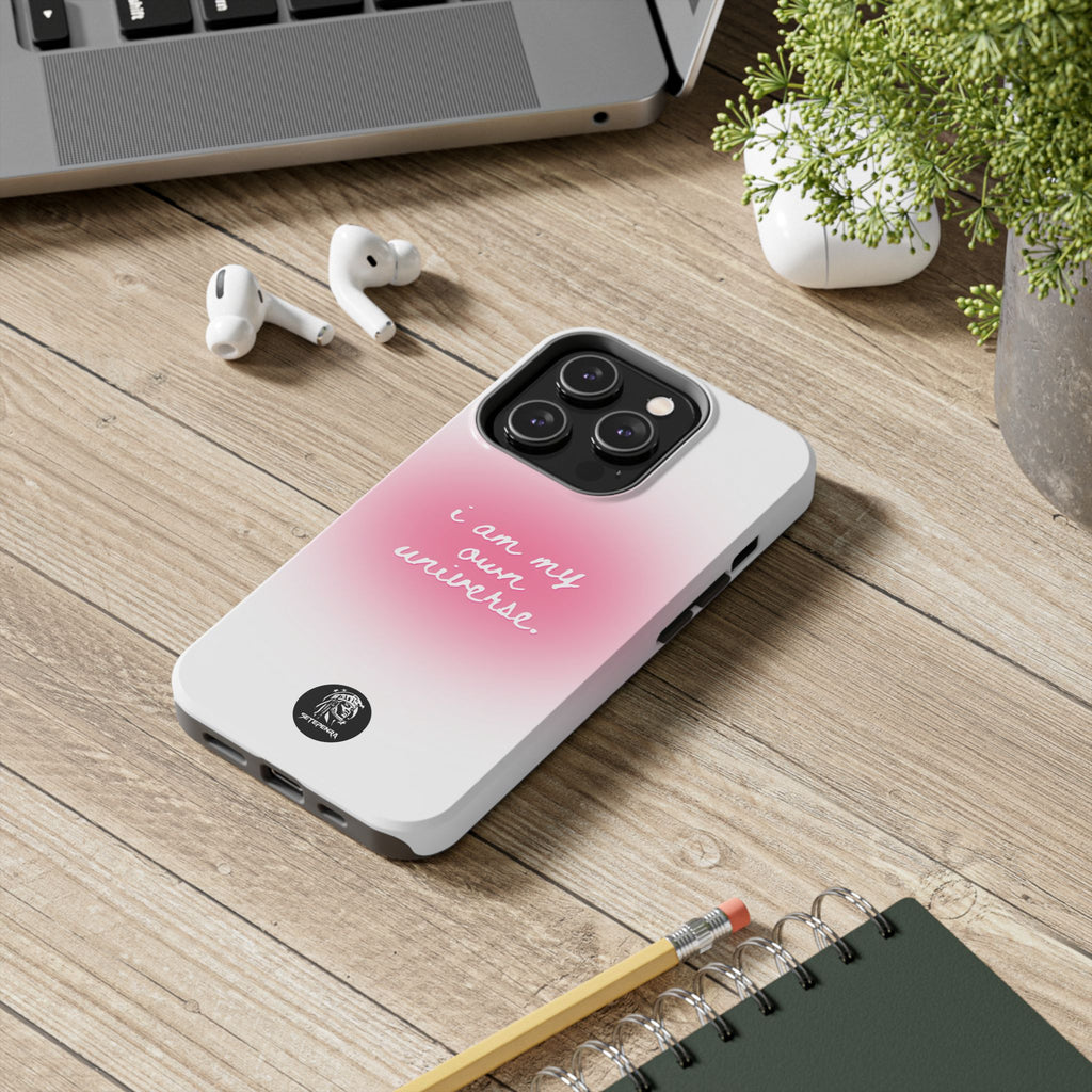 I Am My Own Universe Tough Phone Case (For iPhone, Galaxy & More) - White