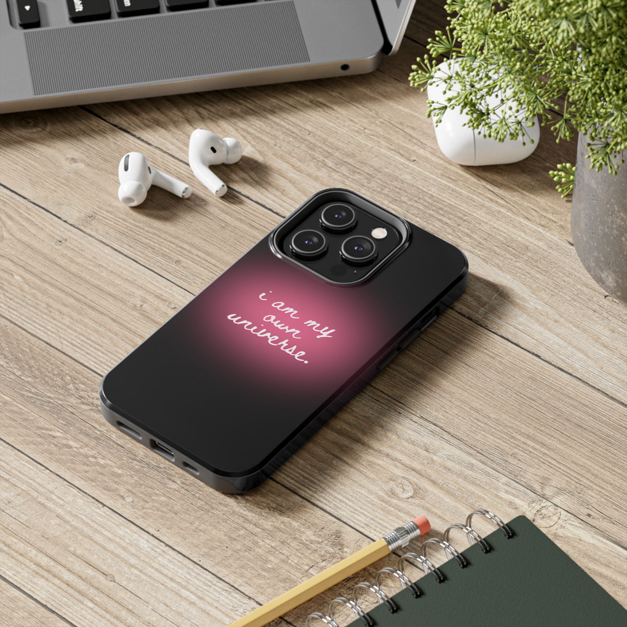 I Am My Own Universe — Pink Glow Protective Cover Tough Phone Case