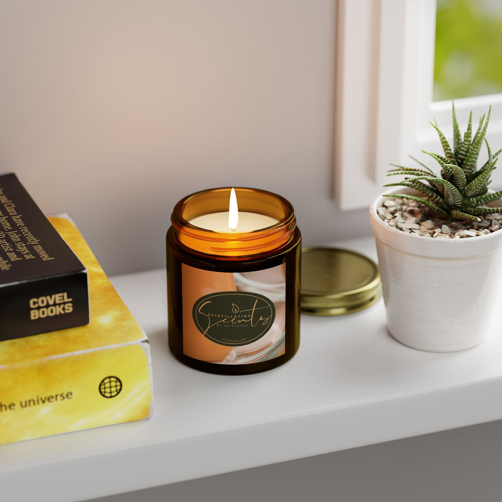 Scintillating Scents by SETEPENRA Scented Candles, Coconut Apricot Wax (4oz, 9oz)