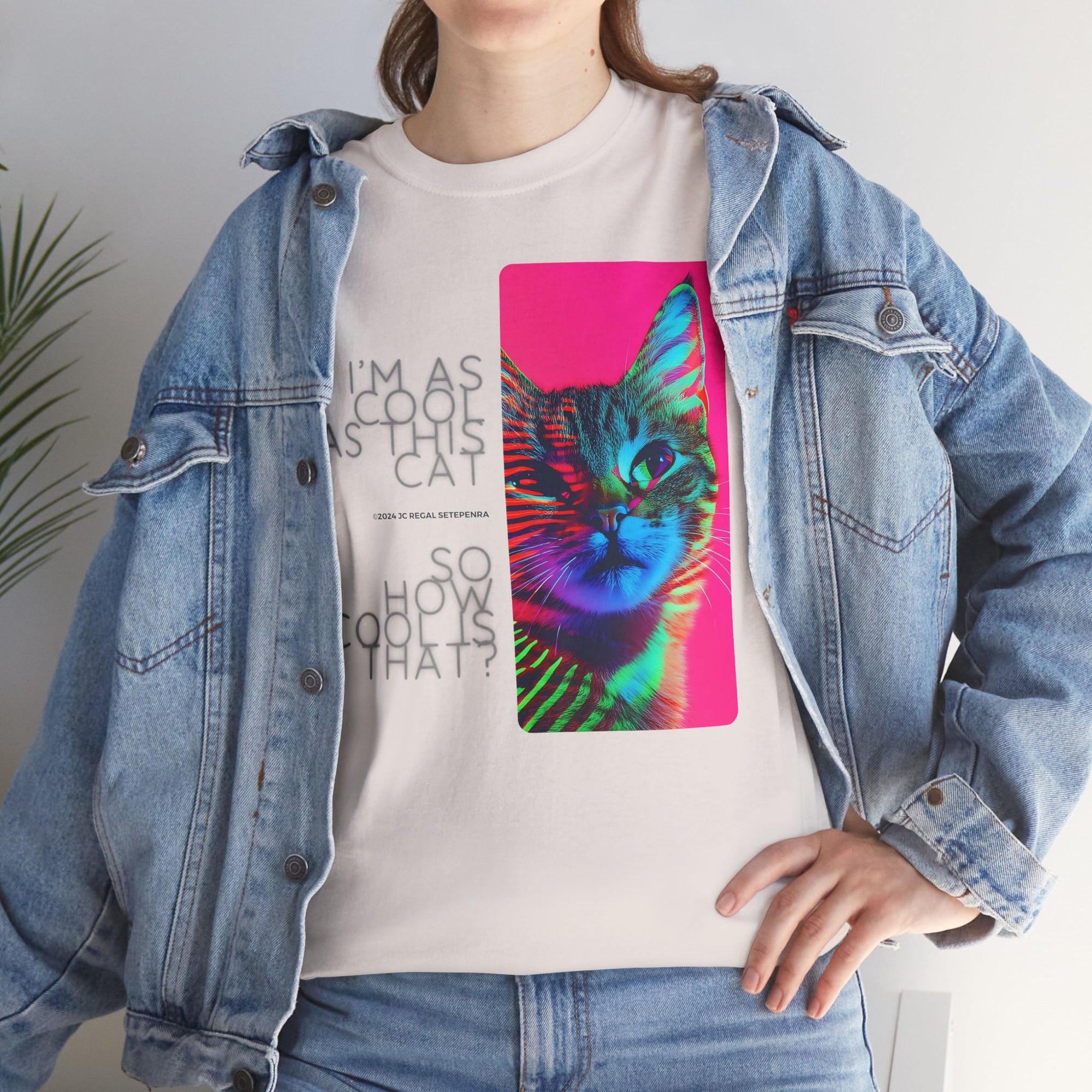 Cool Cat (Whiskers 2) Unisex Heavy Cotton Tee