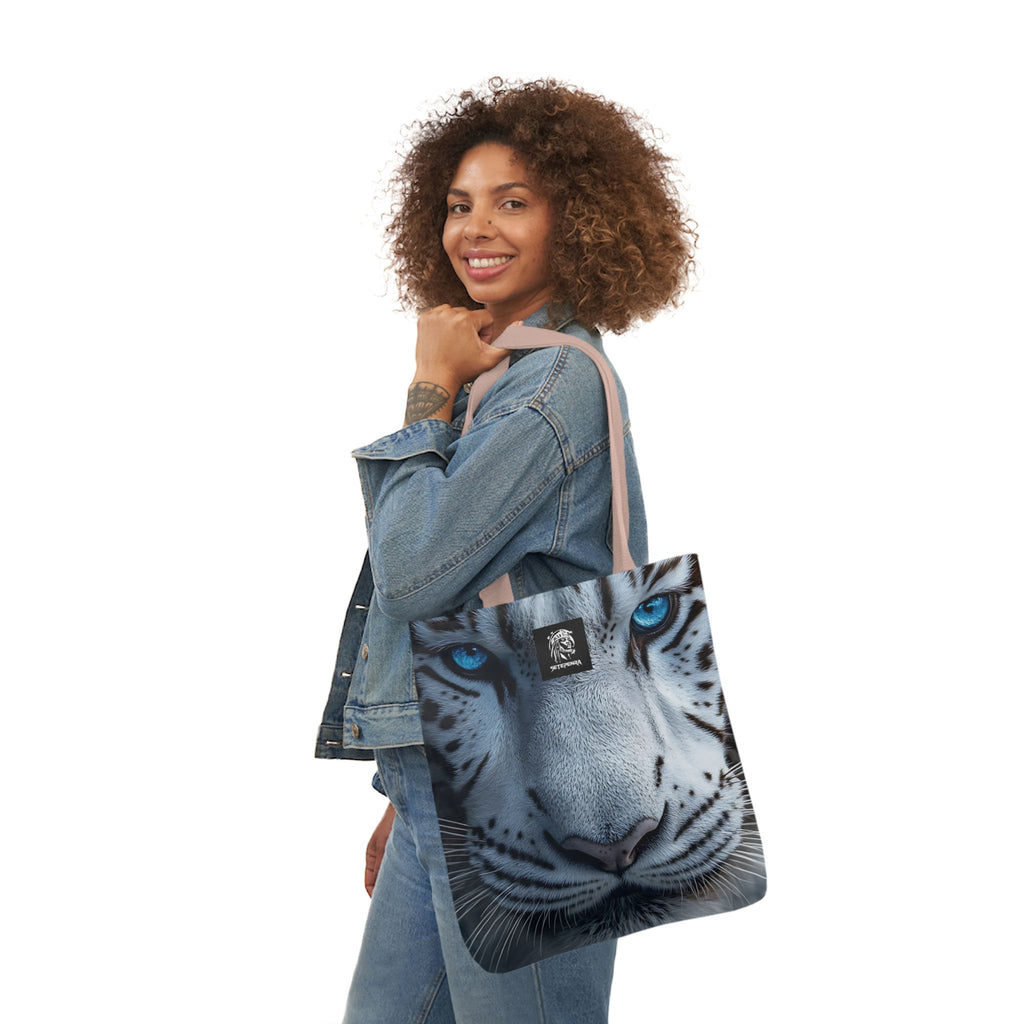 Primal Power Canvas Tote Bag, 5-Color Straps - White Tiger (1st Edition)