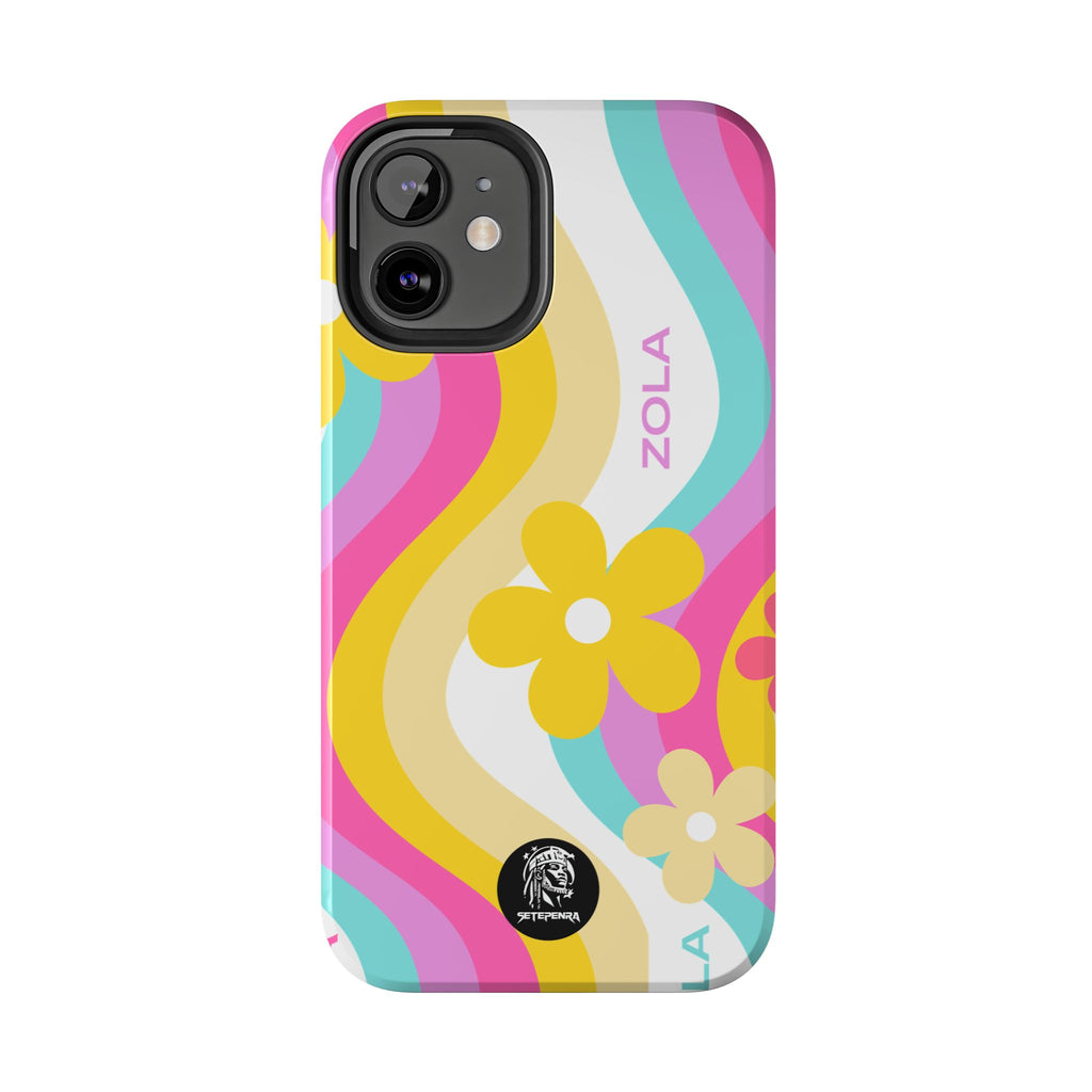 Zola Tough Phone Case (For iPhone, Galaxy & More) - White Wave